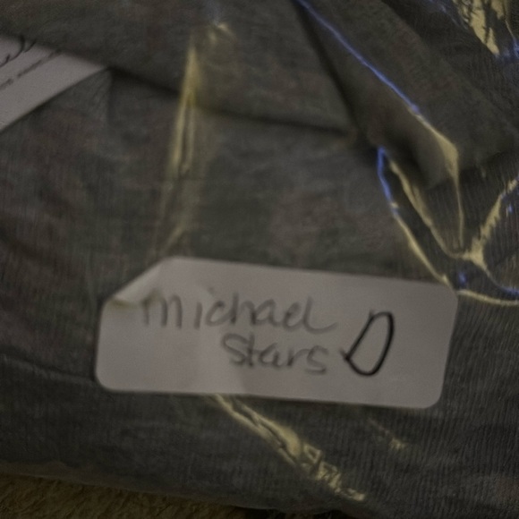 NWT SP MICHAEL STARS Laurel grey sparkle detail woman surplice Wrap rib sweater - Picture 12 of 16